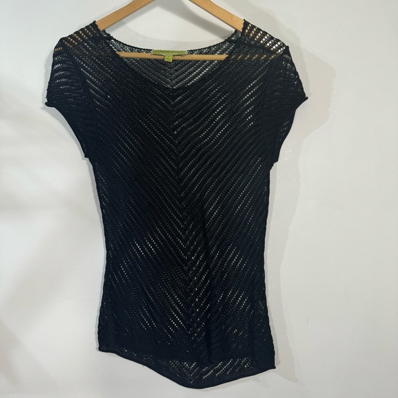 Sigrid Olsen Tops - Sigrid Olsen black mesh shirtsleeves top